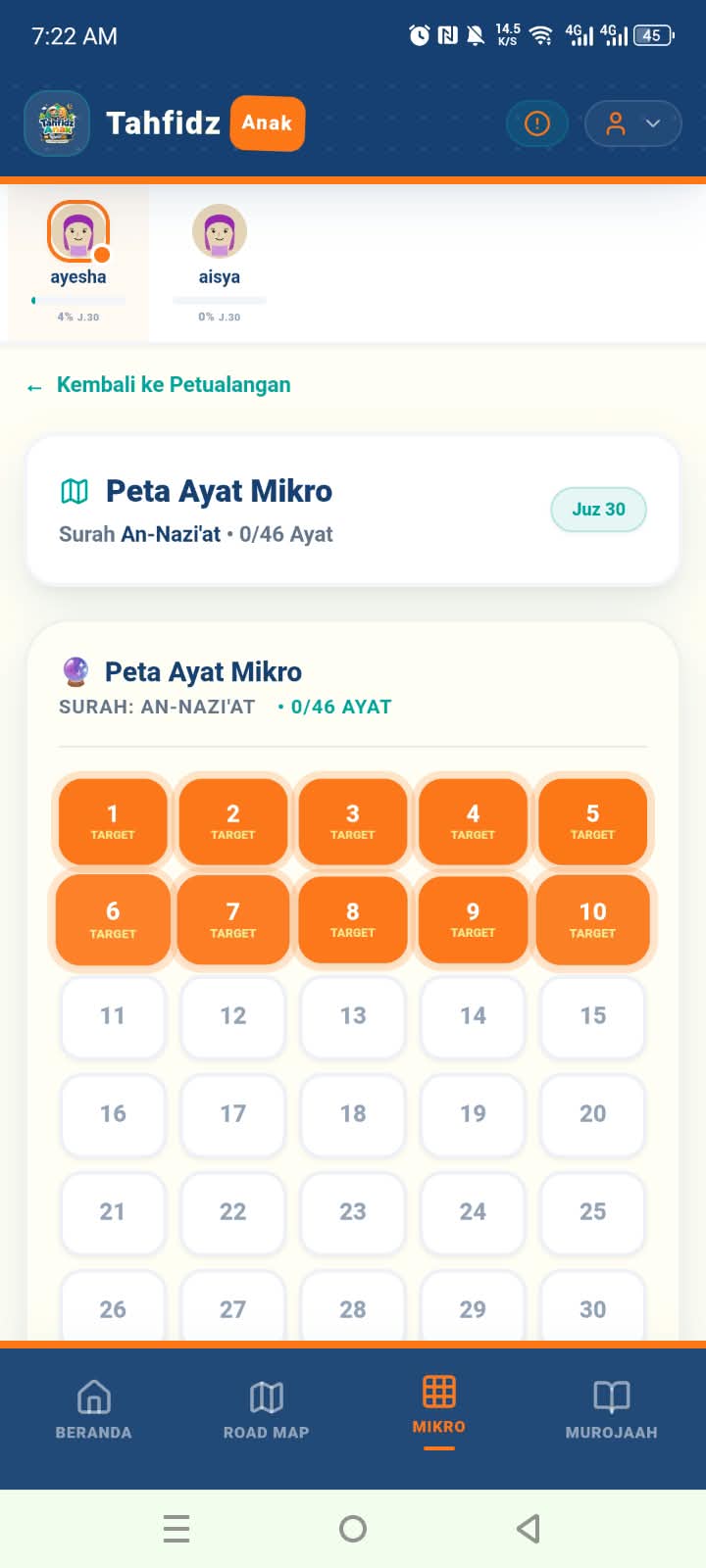 Target Yang Sedang di Hafal
