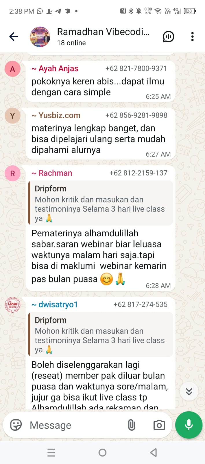 Testimoni Alumni