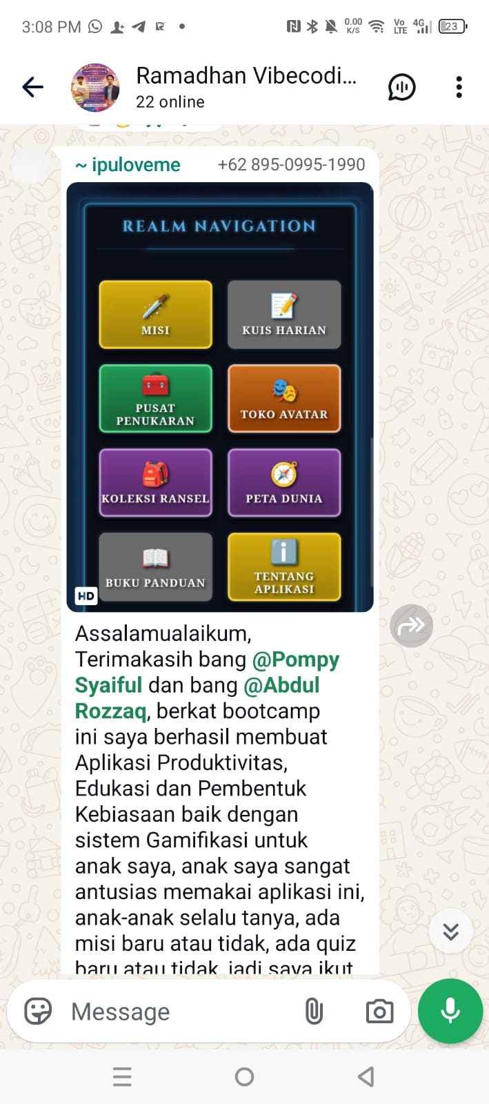 Testimoni Alumni